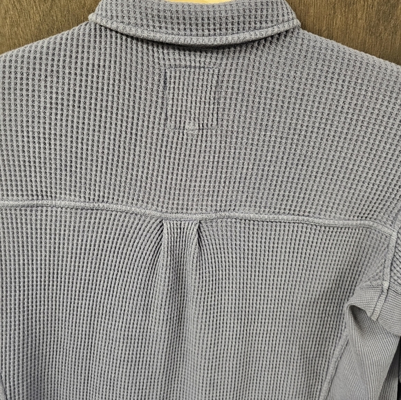 Aerie LumberJane Waffle Shirt Oversized Relaxed Size S Purple Blue - Picture 6 of 11